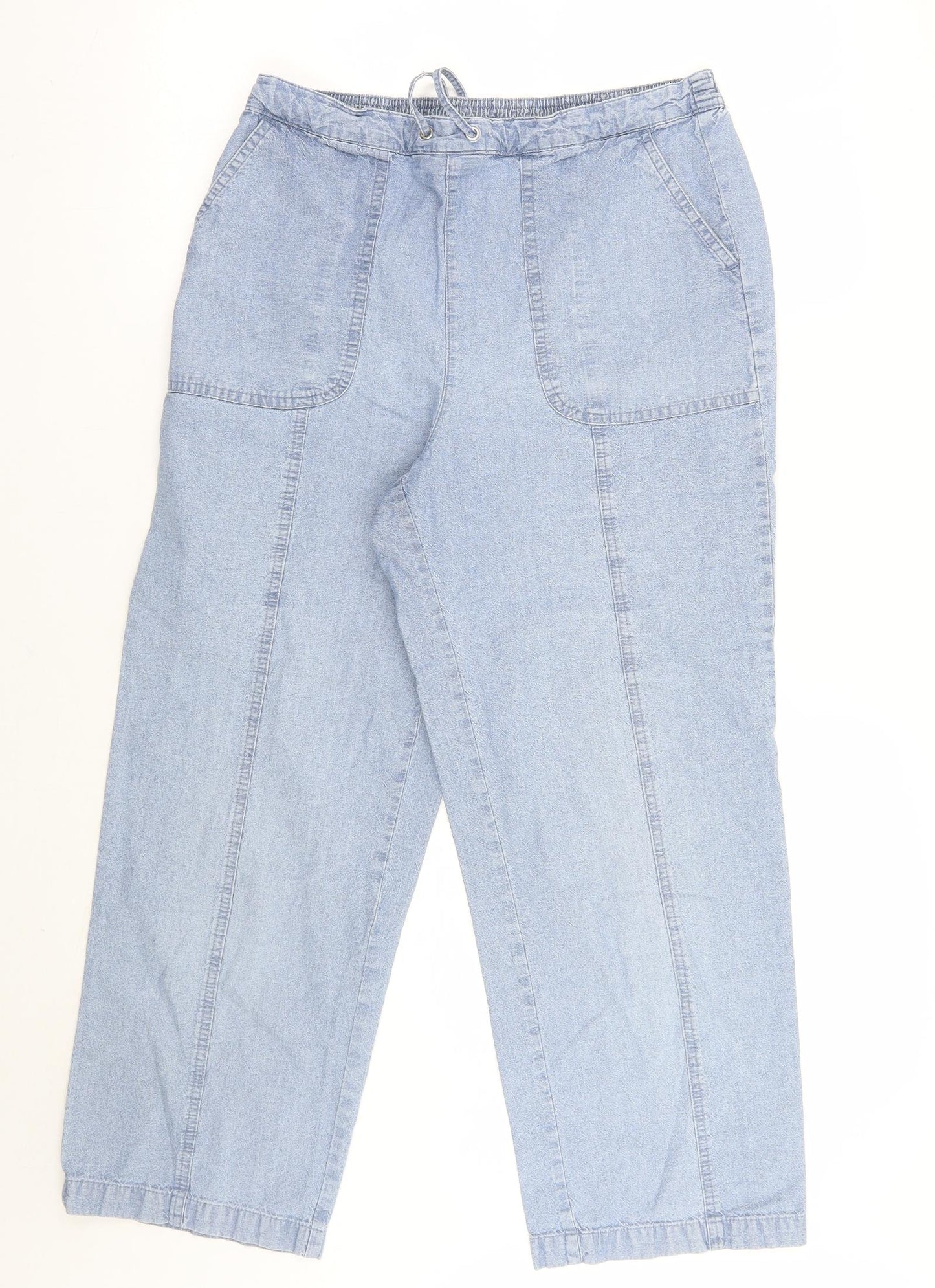 EWM Womens Blue   Trousers  Size 12 L26 in