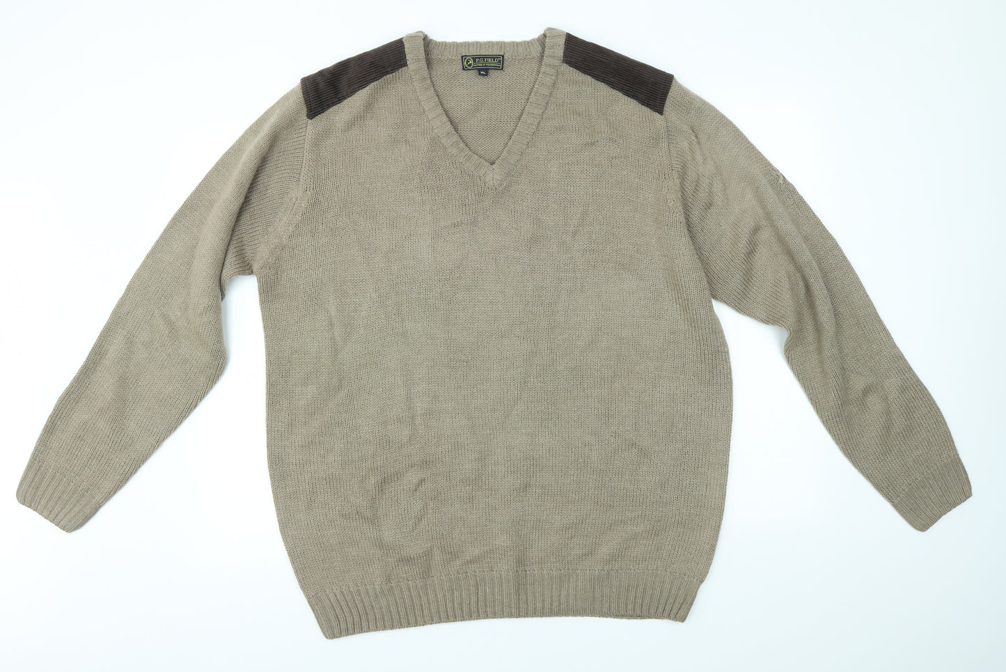 P.G. Field  Mens Brown   Pullover Jumper Size XL