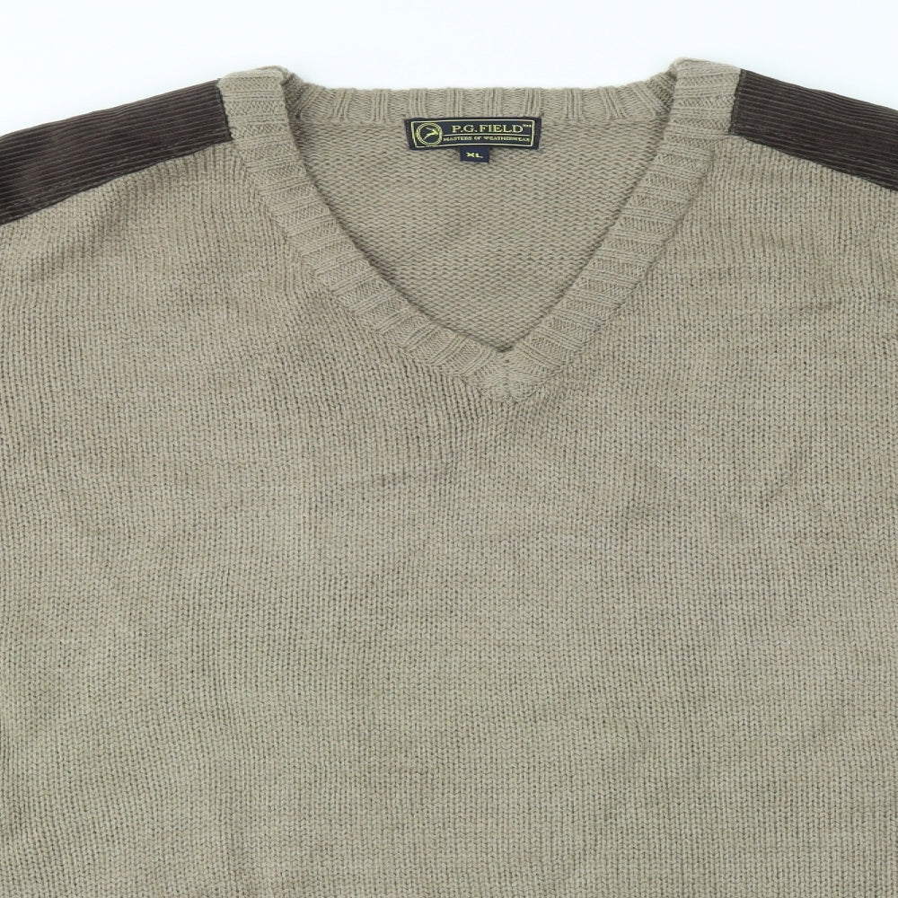 P.G. Field  Mens Brown   Pullover Jumper Size XL