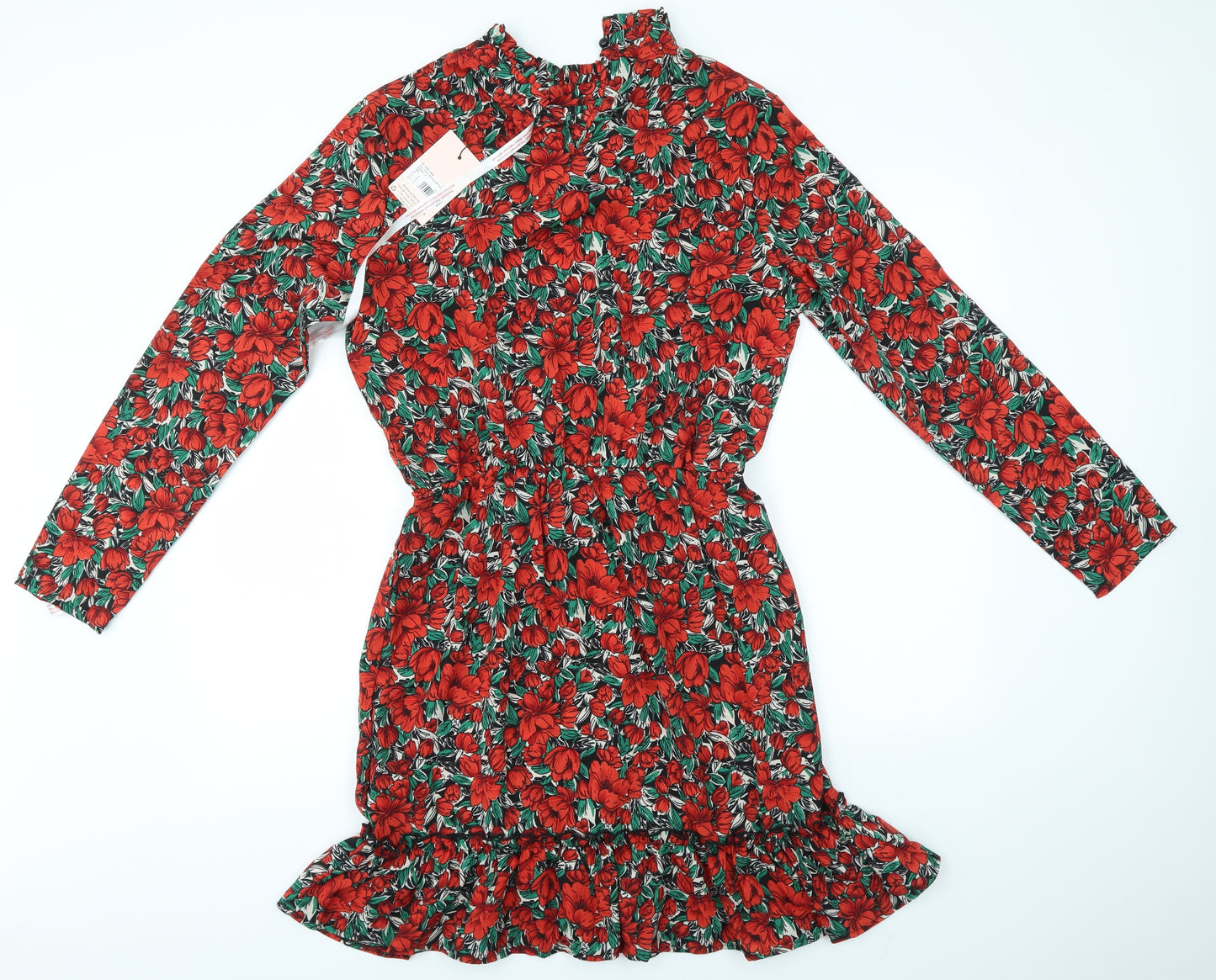 Missguided Womens Multicoloured Floral  A-Line  Size 14