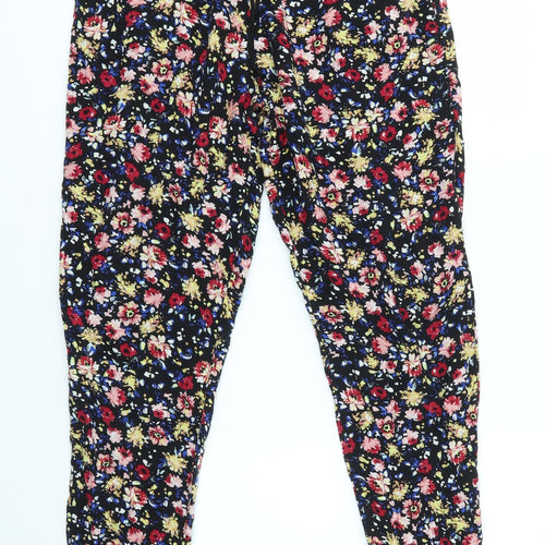 Brave Soul Womens Multicoloured Floral  Trousers  Size S L27 in