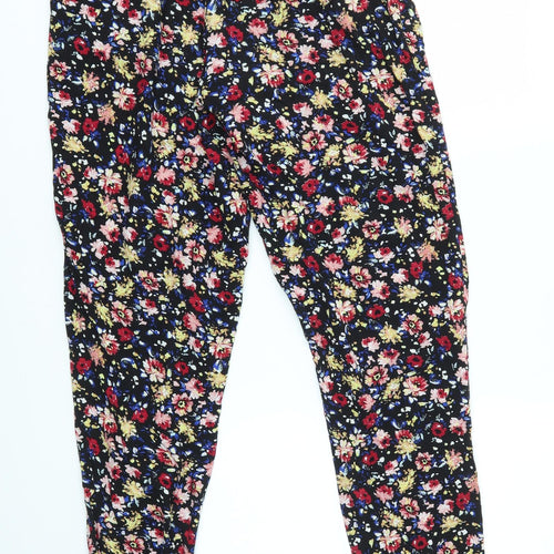 Brave Soul Womens Multicoloured Floral  Trousers  Size S L27 in