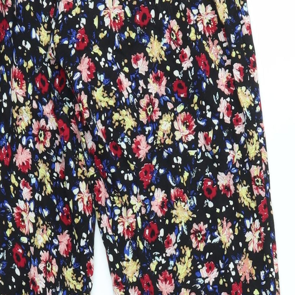 Brave Soul Womens Multicoloured Floral  Trousers  Size S L27 in