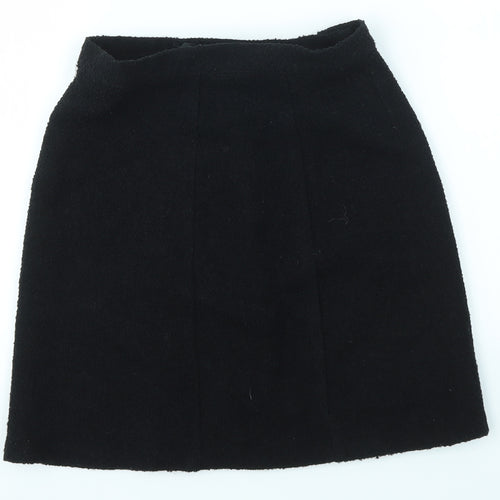 M&S Womens Black   A-Line Skirt Size 8