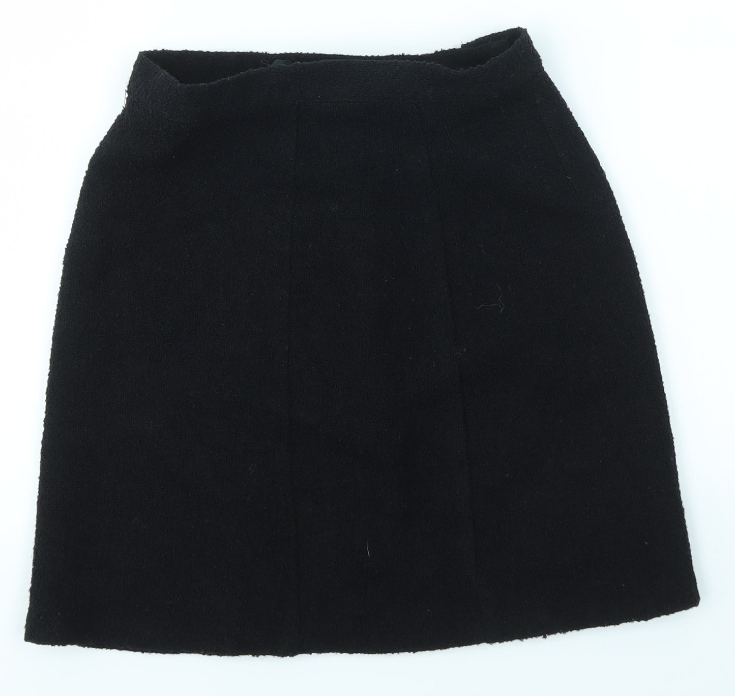 M&S Womens Black   A-Line Skirt Size 8