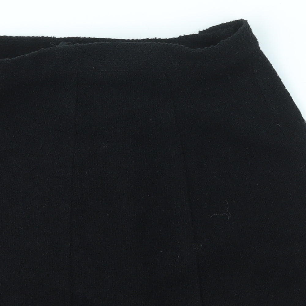 M&S Womens Black   A-Line Skirt Size 8