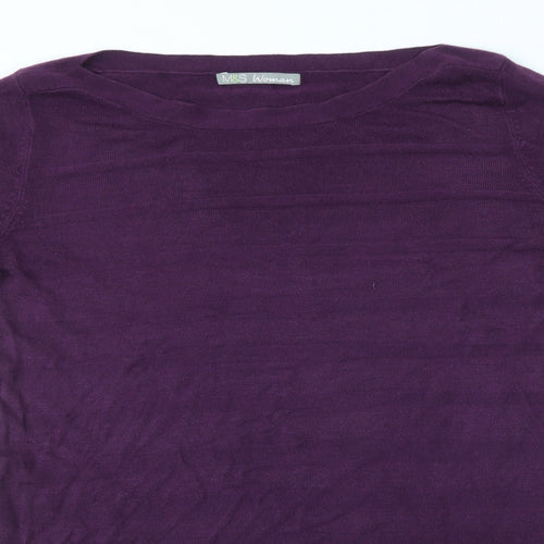 M&S Womens Purple   Jumper Dress  Size 14
