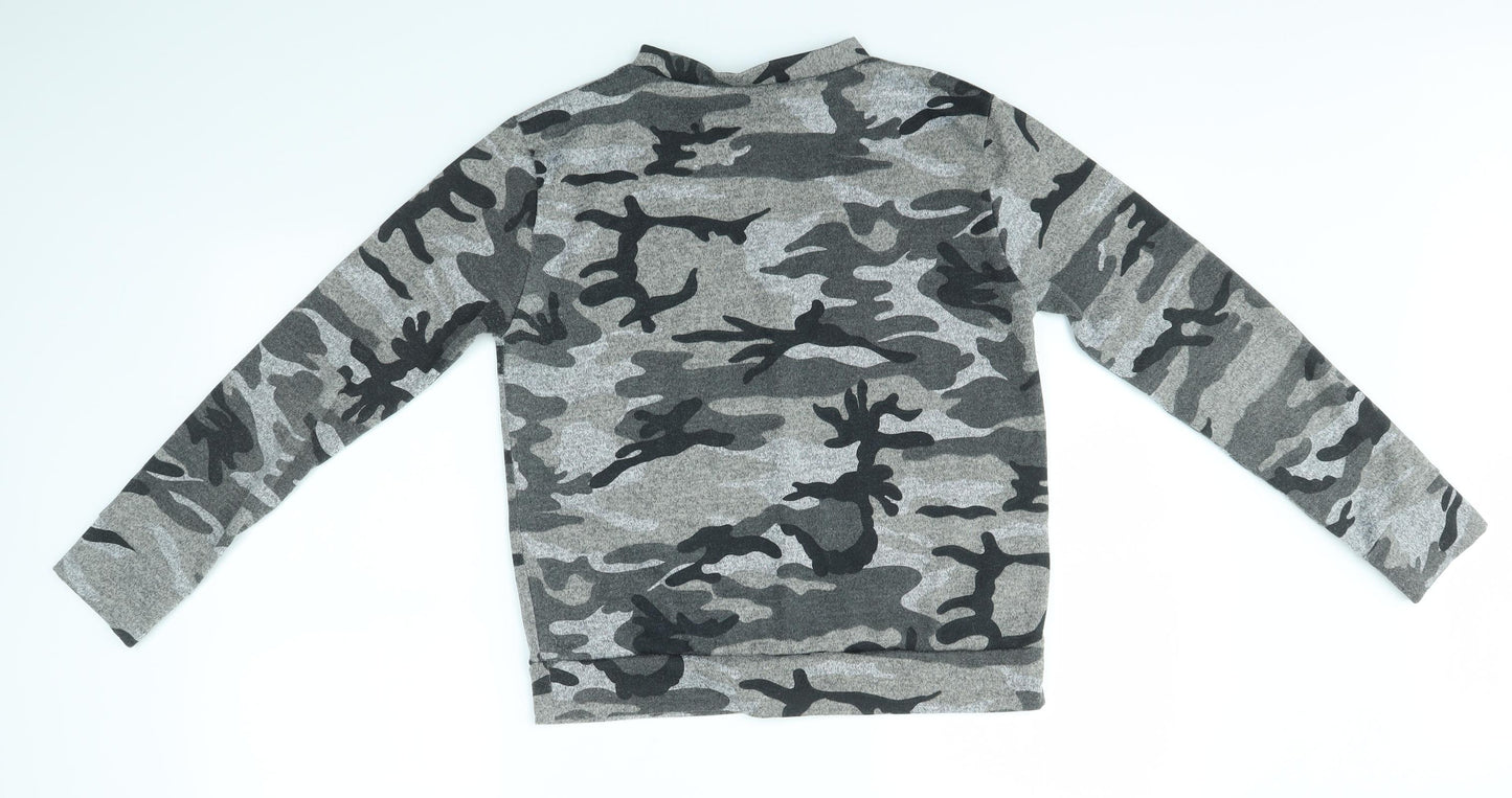 Preworn Womens Grey Camouflage  Pullover Jumper Size S