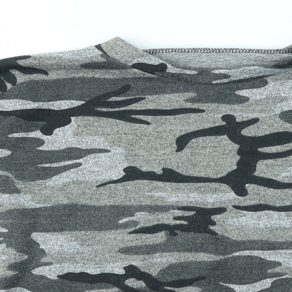Preworn Womens Grey Camouflage  Pullover Jumper Size S