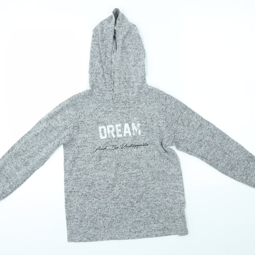 Primark Girls Grey   Pullover Hoodie Size 9-10 Years