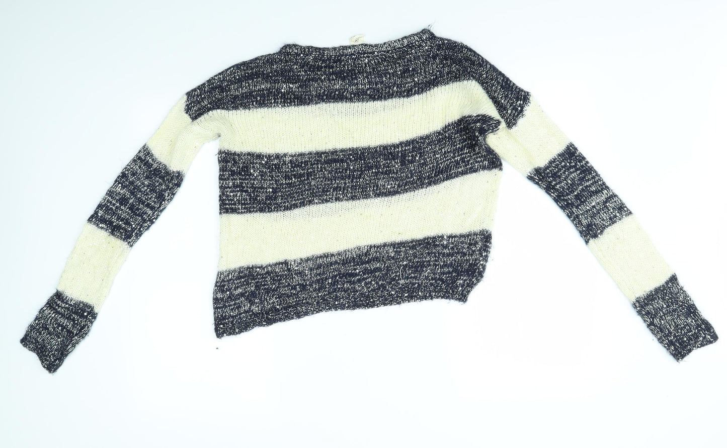 Andrea Jovine Womens Multicoloured Striped  Pullover Jumper Size M