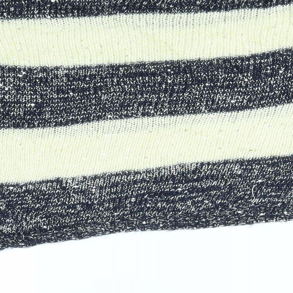 Andrea Jovine Womens Multicoloured Striped  Pullover Jumper Size M