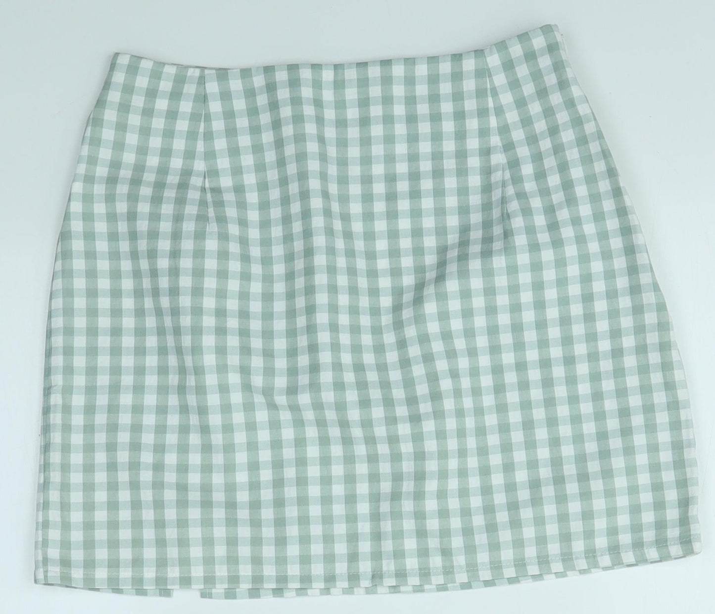 SheIn Womens Green Check  A-Line Skirt Size XS