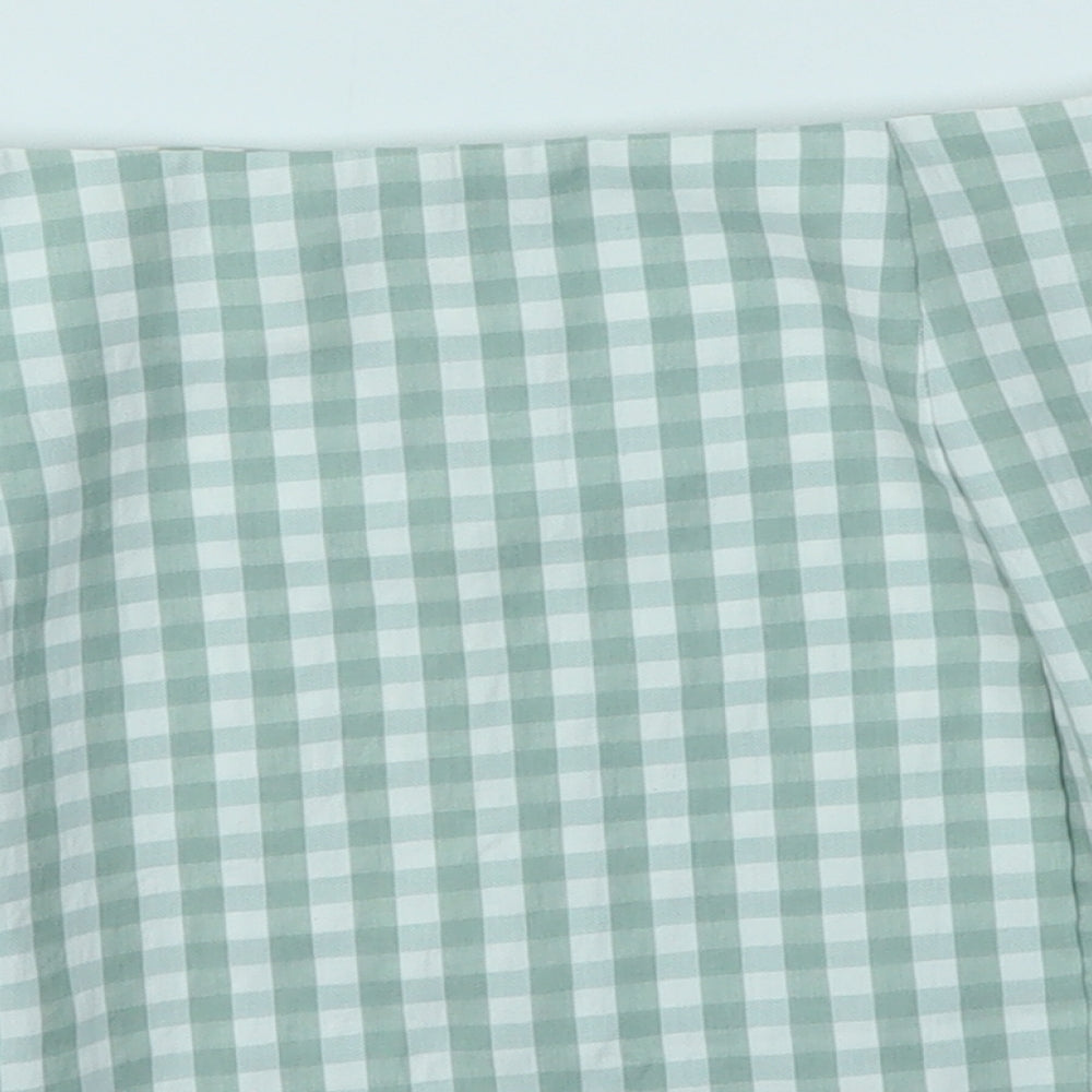 SheIn Womens Green Check  A-Line Skirt Size XS