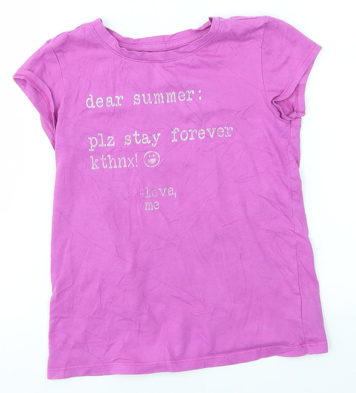 Gap Girls Pink   Basic T-Shirt Size 8 Years