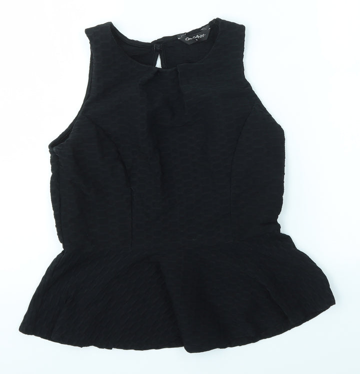 Miss Selfridge Womens Black Basic Blouse Size 12