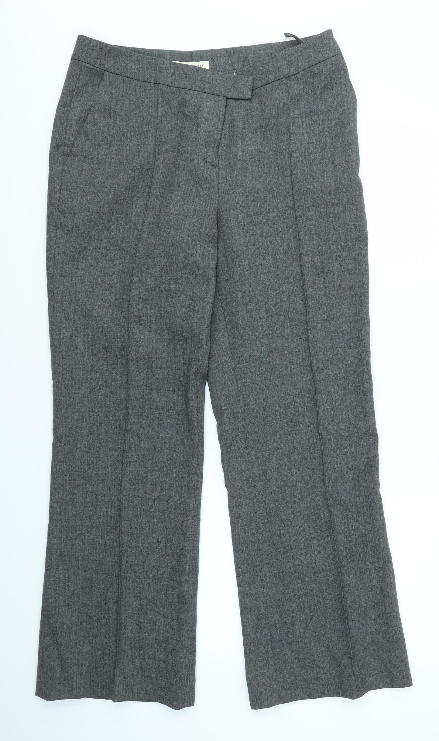 Laura Ashley Womens Grey   Dress Pants Trousers Size 14 L29 in