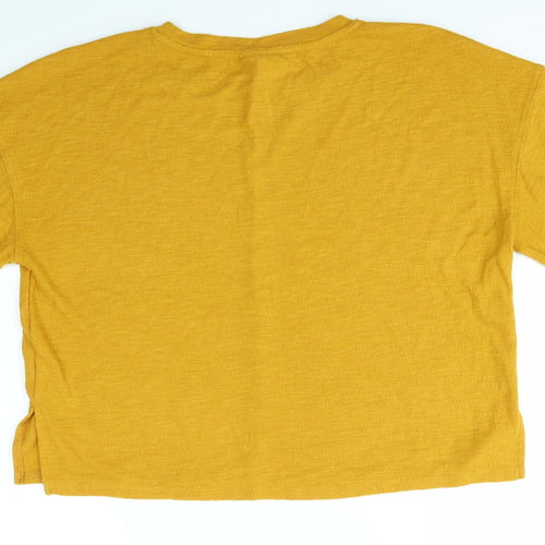 H&M Womens Yellow   Basic Blouse Size S