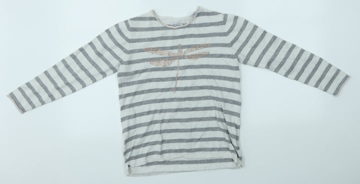 Okaidi Girls Multicoloured Striped Pullover Jumper Size 10 Years