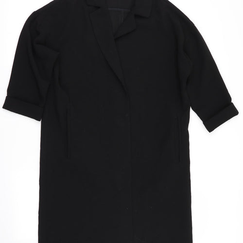 Topshop Womens Black   Jacket Coat Size 8  - Longline Jacket