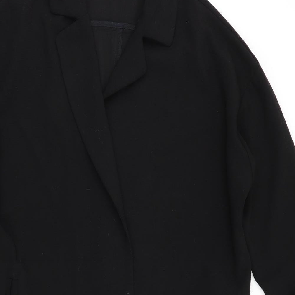 Topshop Womens Black   Jacket Coat Size 8  - Longline Jacket