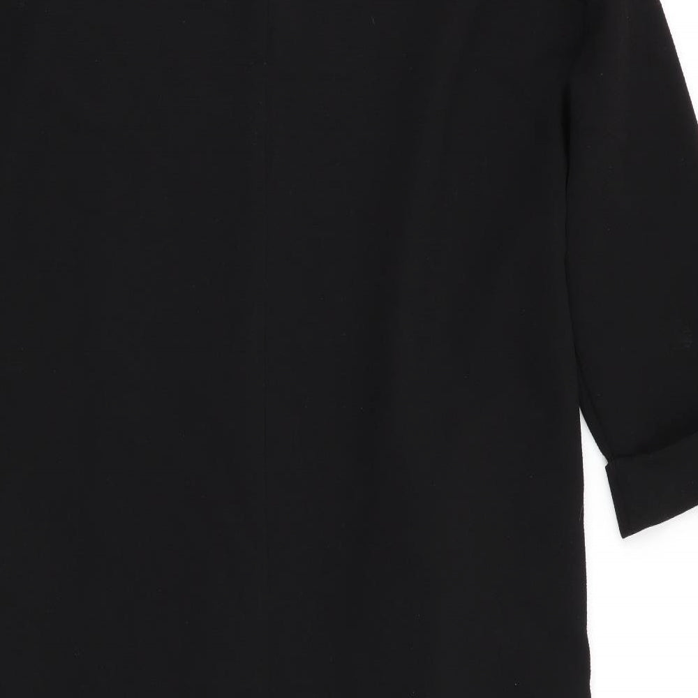 Topshop Womens Black   Jacket Coat Size 8  - Longline Jacket