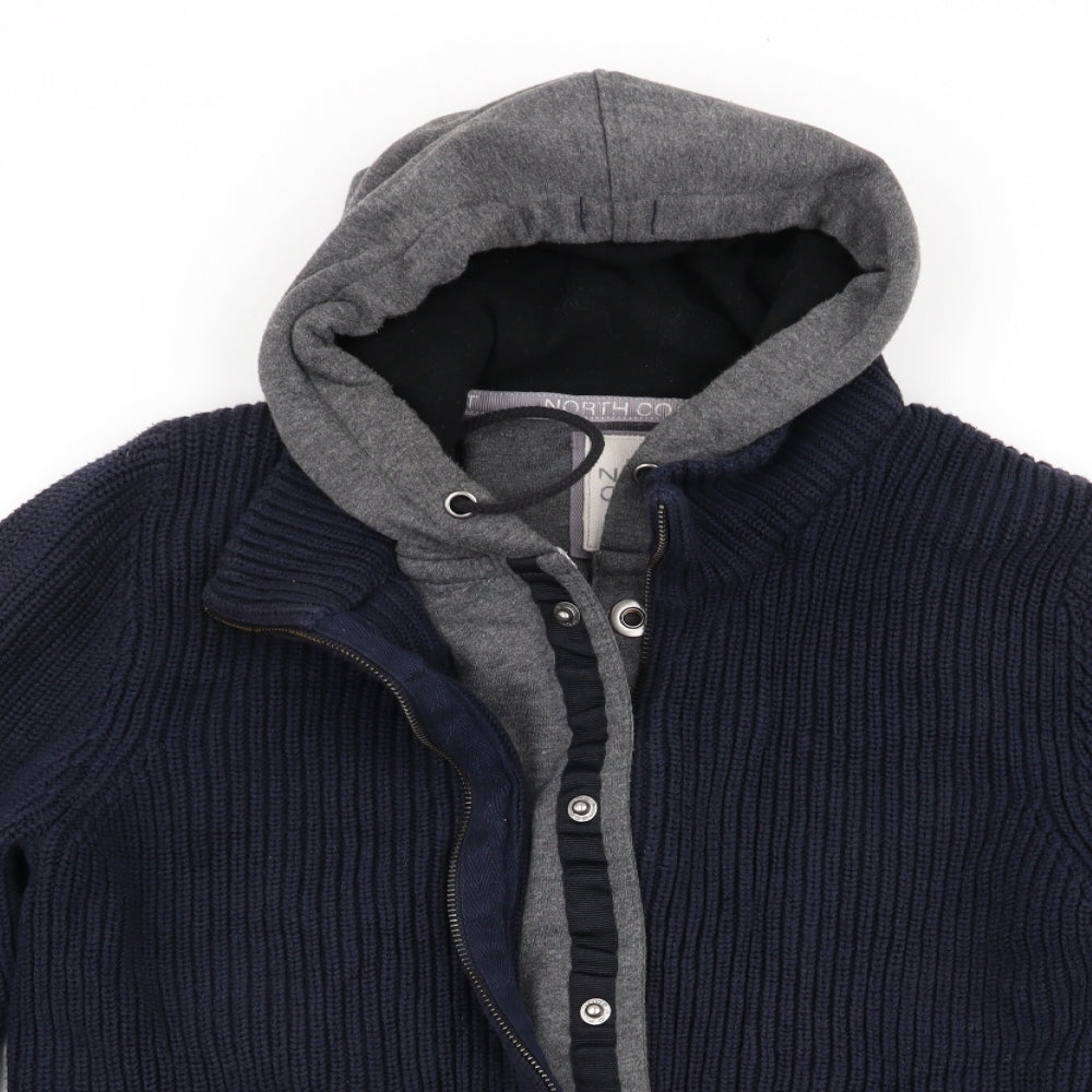 North Coast Mens Blue   Anorak Coatigan Size S  - Heavyweight