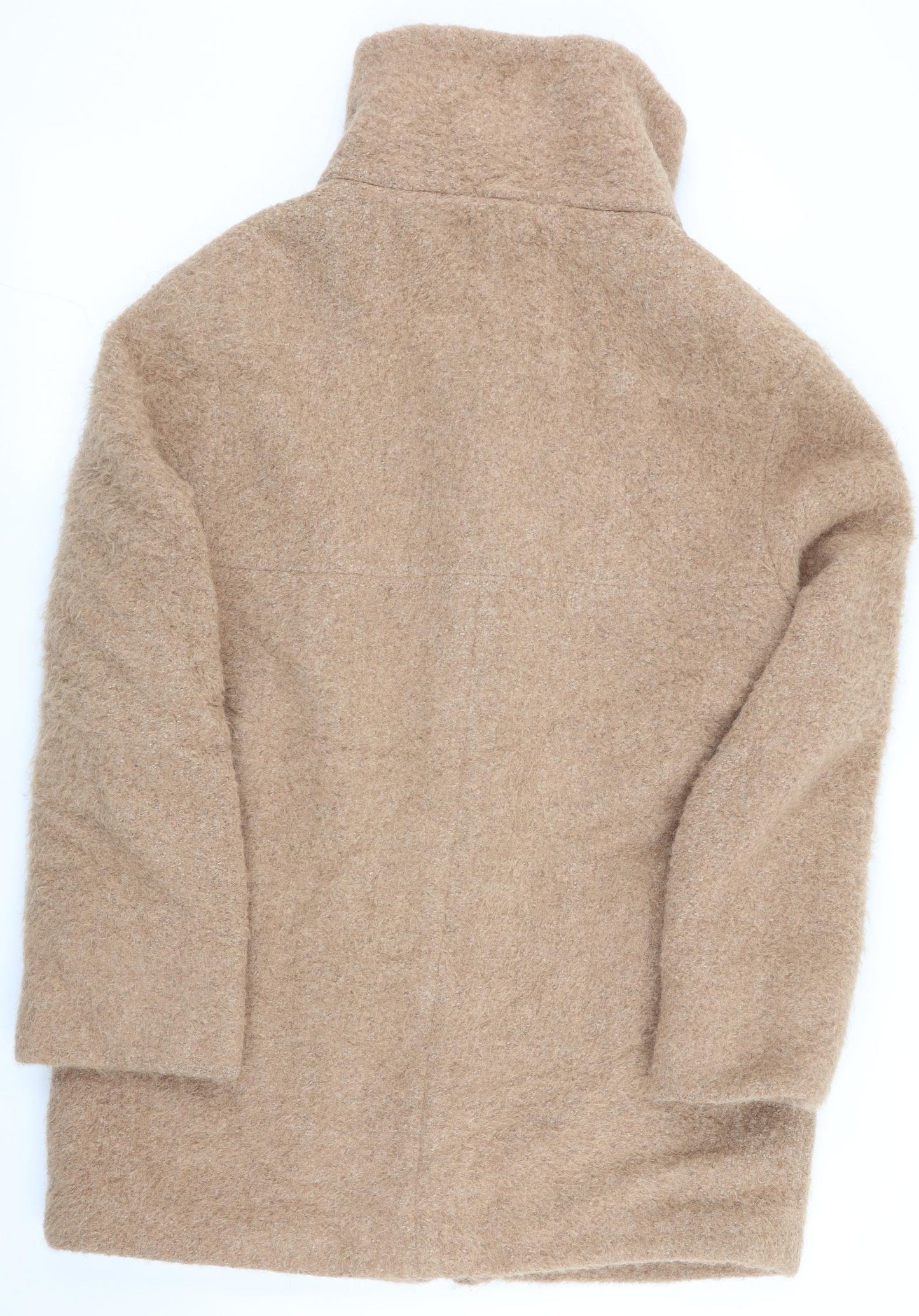 Dinomoda Womens Beige   Overcoat Coat Size 8