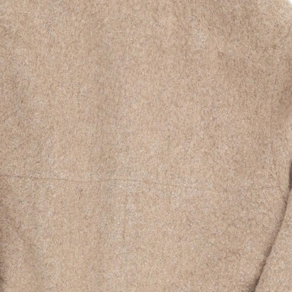 Dinomoda Womens Beige   Overcoat Coat Size 8