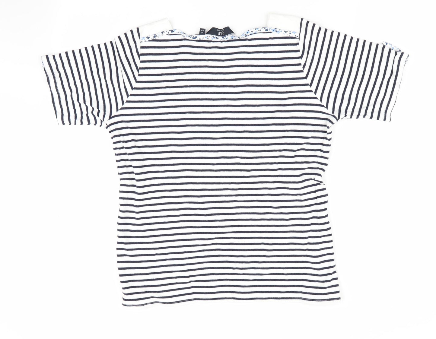 ISLE Essentials Womens Blue Striped  Basic T-Shirt Size 14