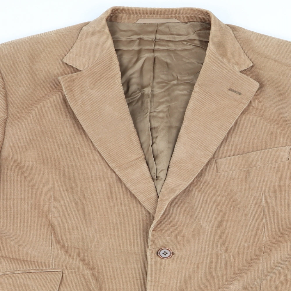 Austin Reed Mens Beige   Jacket Blazer Size L  - Cord Fabric