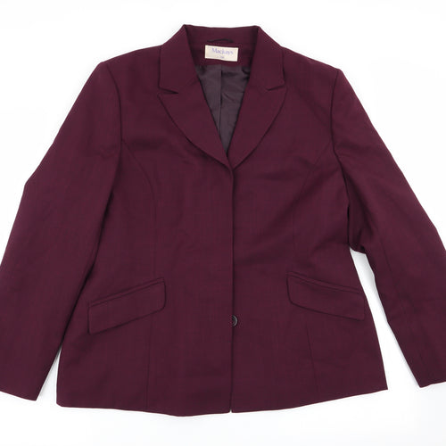 Mackays Womens Purple   Jacket Suit Jacket Size 16