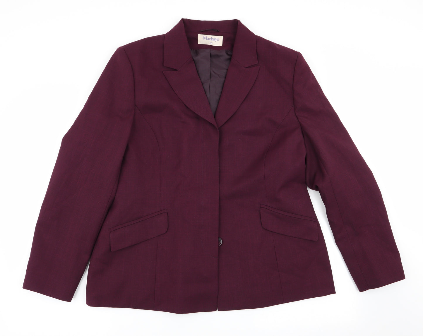 Mackays Womens Purple   Jacket Suit Jacket Size 16