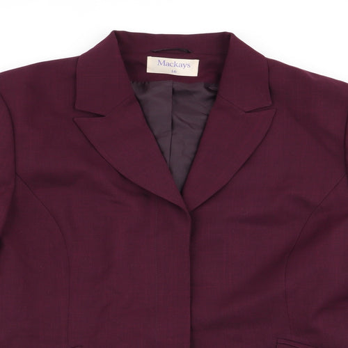 Mackays Womens Purple   Jacket Suit Jacket Size 16