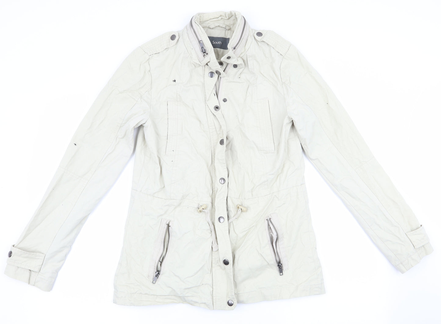 South Womens Beige   Anorak Coat Size 8