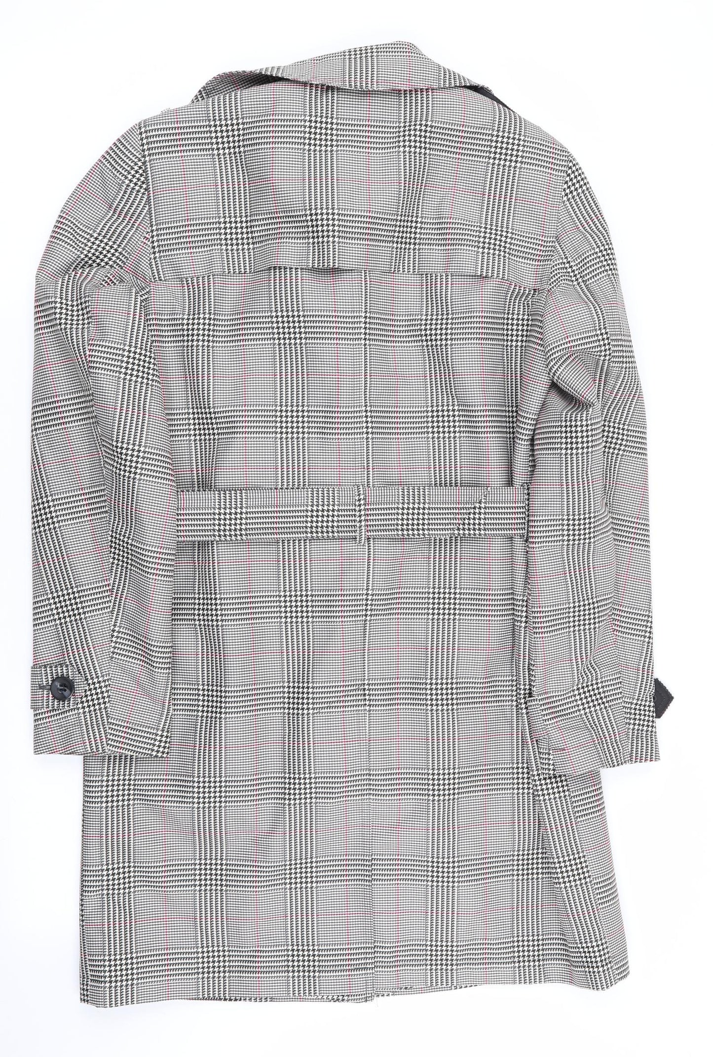 Marks and Spencer Womens Black Check  Trench Coat Coat Size 12