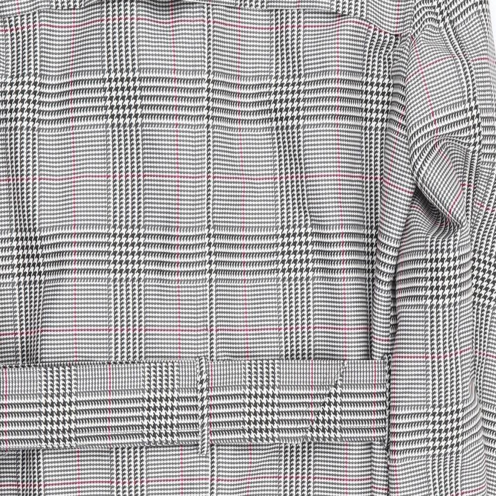 Marks and Spencer Womens Black Check  Trench Coat Coat Size 12