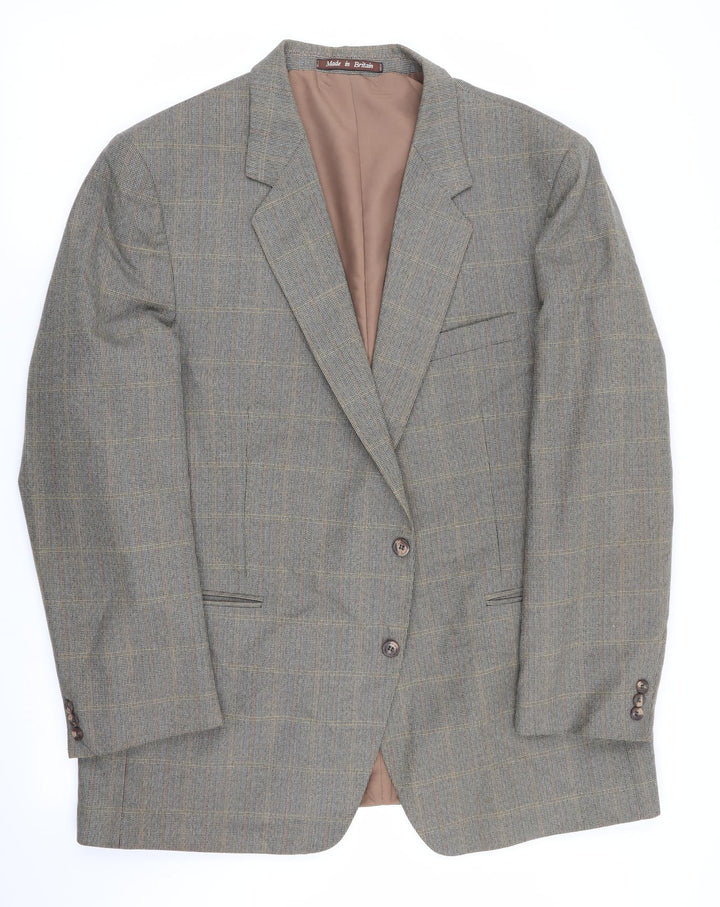 Grendale Mensware Mens Green Check  Jacket Blazer