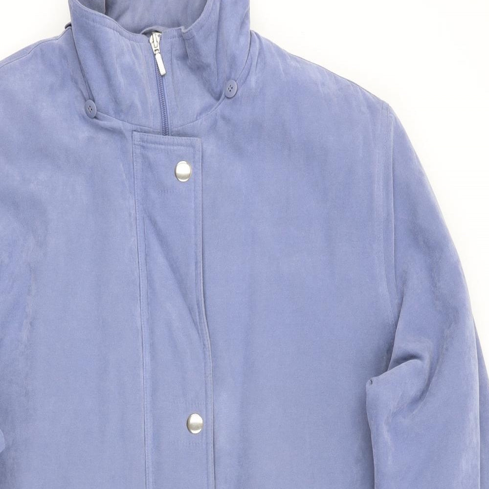 Preworn Womens Blue   Quilted Coat Size 20
