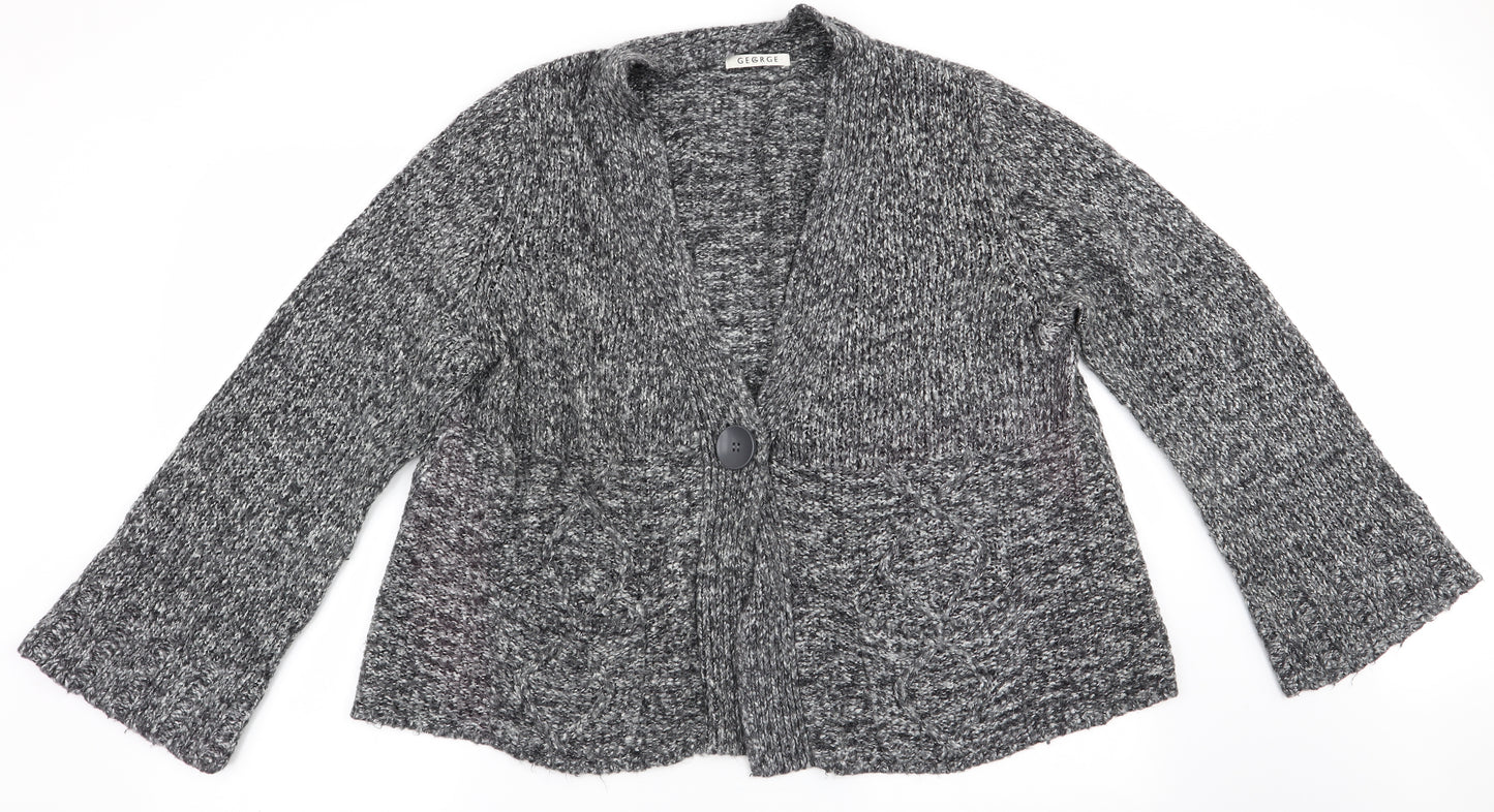 George Womens Grey   Cardigan Jumper Size 20