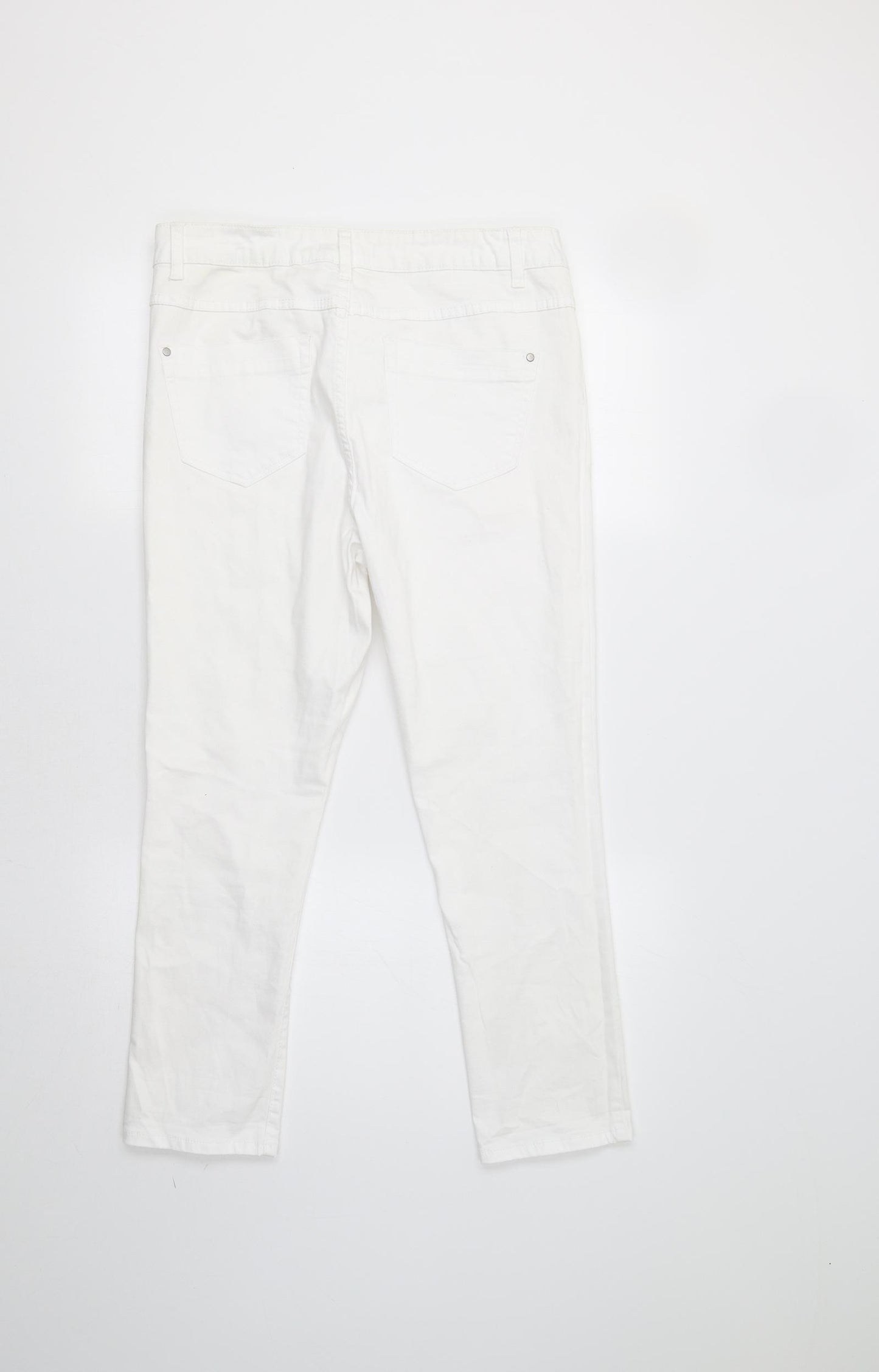 George Womens White   Straight Jeans Size 12 L26 in