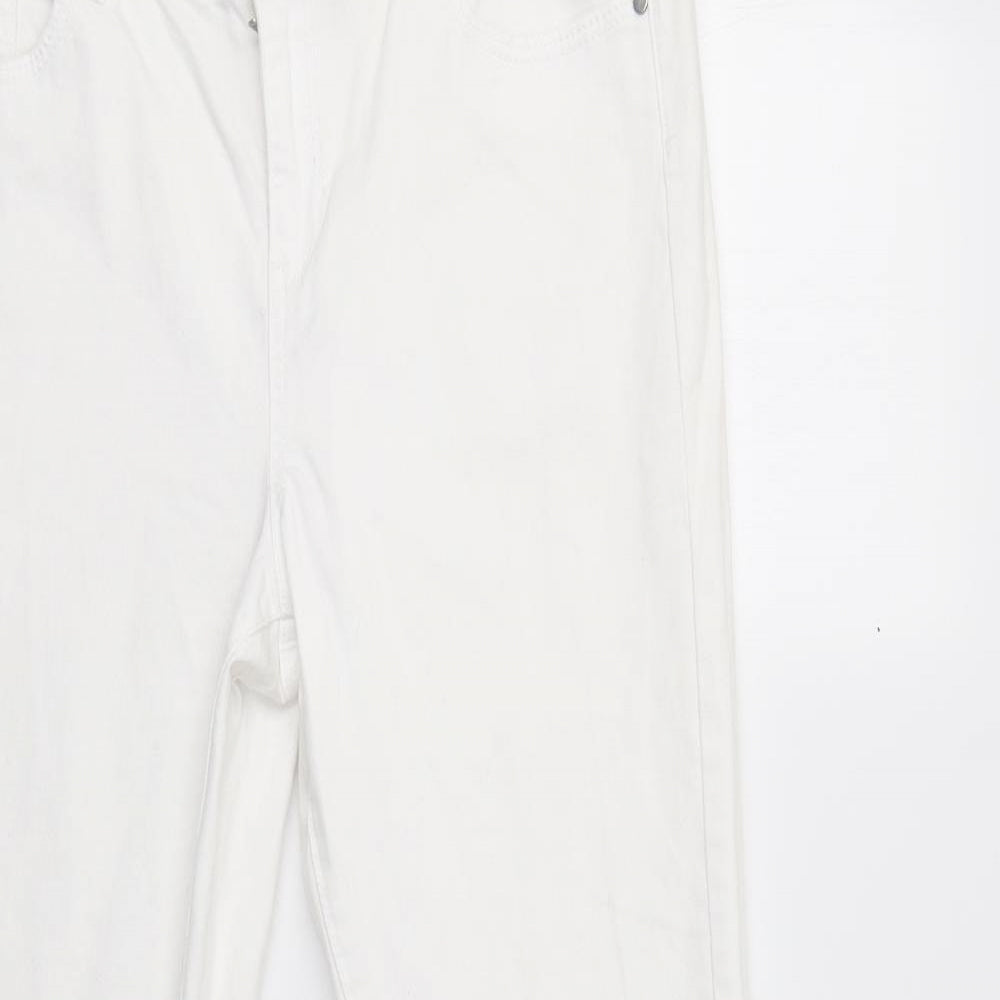 George Womens White   Straight Jeans Size 12 L26 in