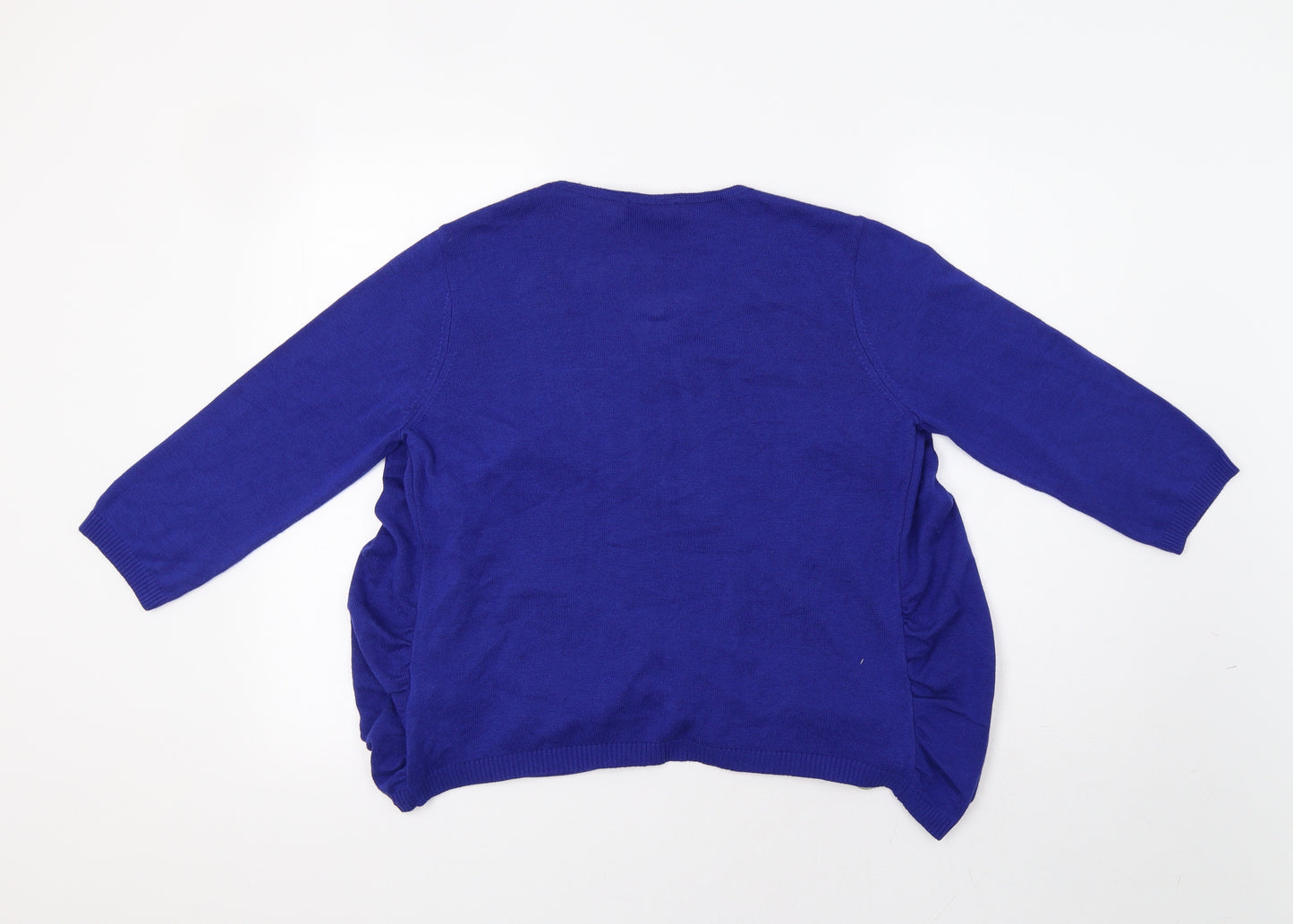 Per Una Womens Blue Geometric  Cardigan Jumper Size 14