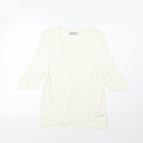 M&S Womens Ivory   Pullover Jumper Size 12