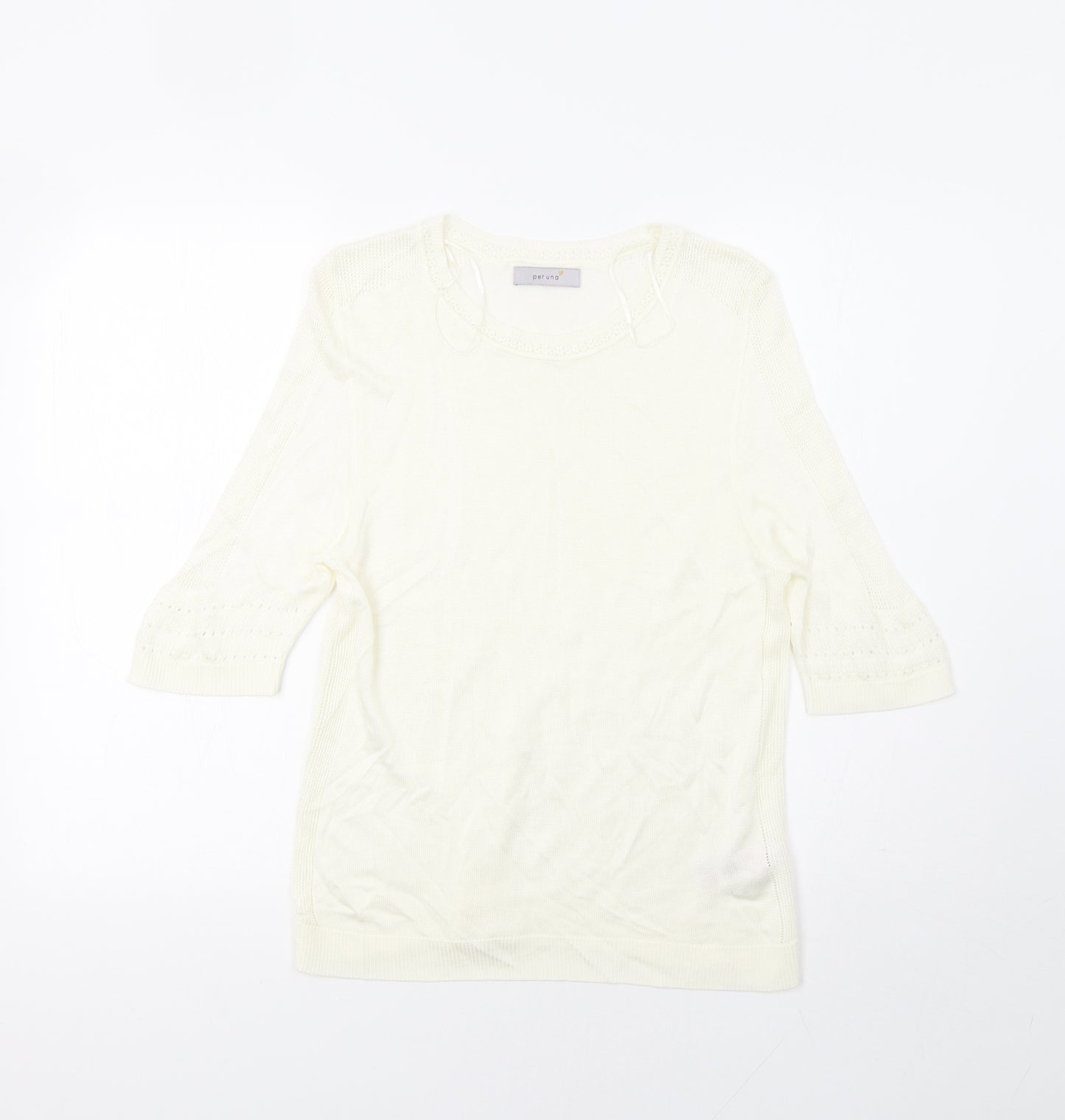 M&S Womens Ivory   Pullover Jumper Size 12