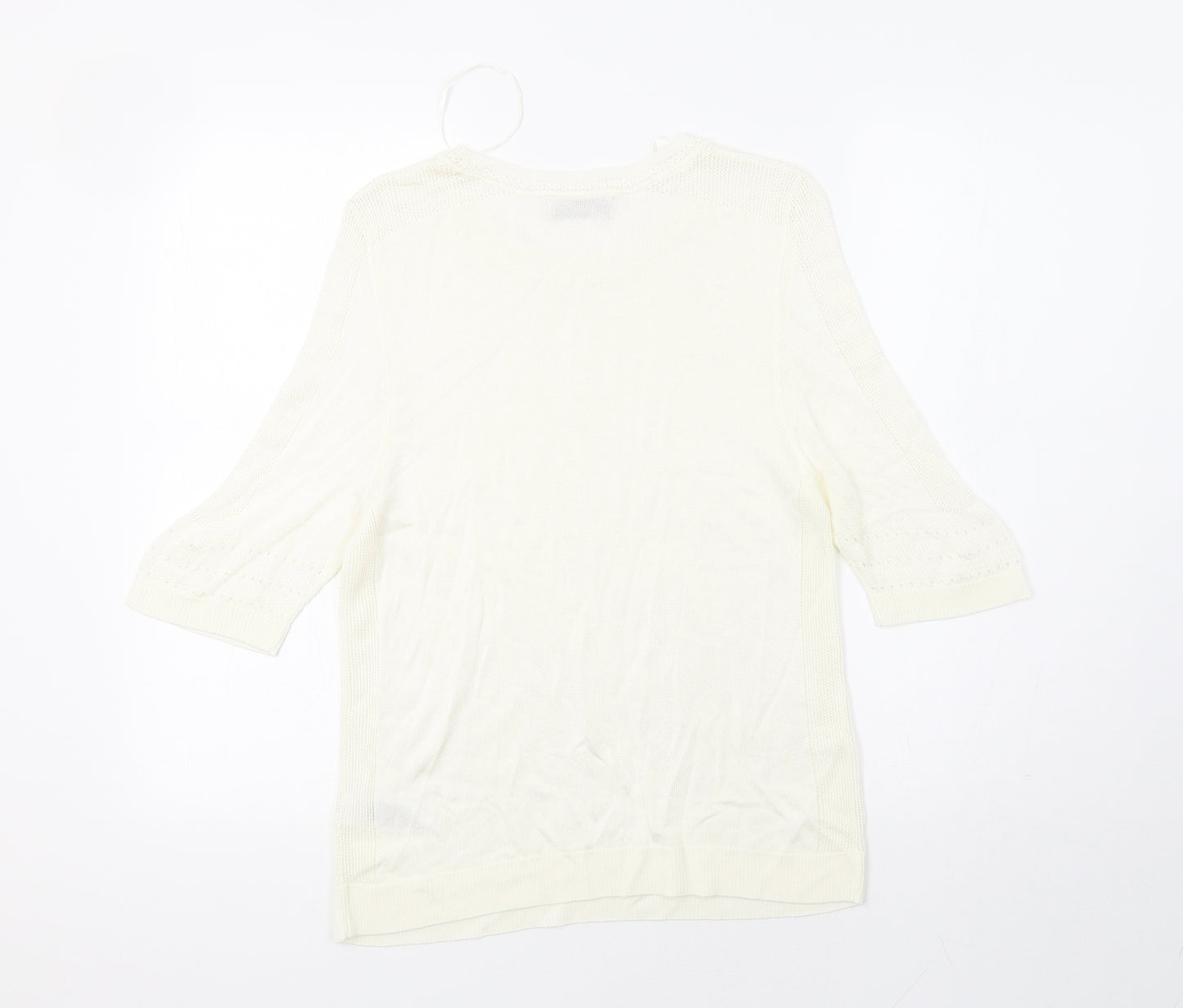M&S Womens Ivory   Pullover Jumper Size 12