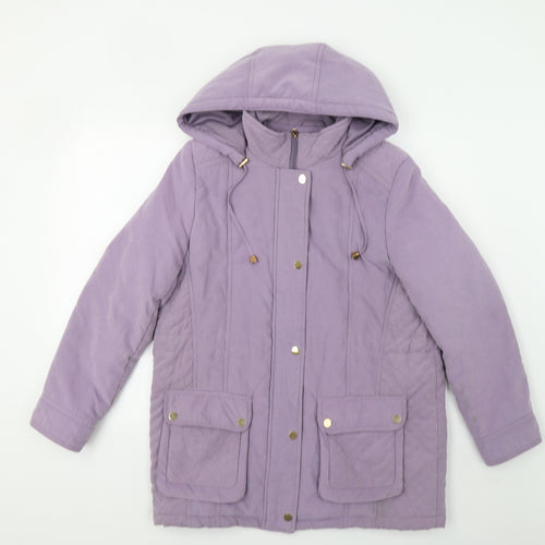 Isle Womens Purple   Parka Coat Size 12