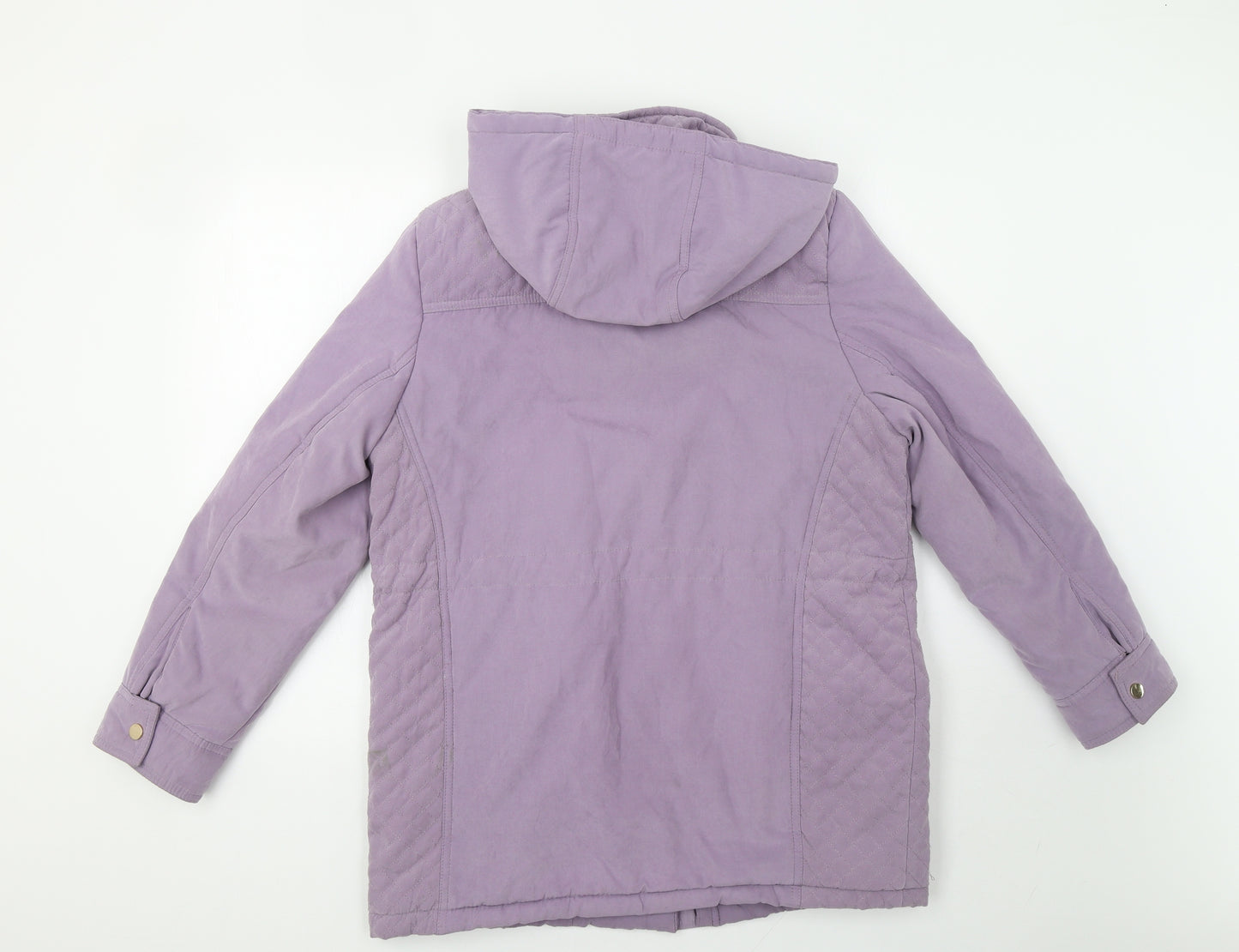 Isle Womens Purple   Parka Coat Size 12