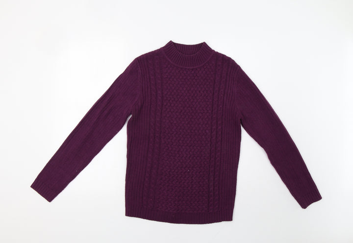 Isle Womens Purple Pullover Jumper Size S