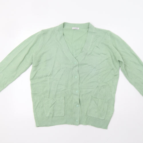Damart Womens Green   Cardigan Jumper Size M